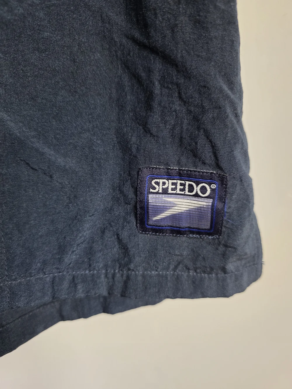 VTG Speedo Men’s Navy Elastic Waist Swim Shorts Size M